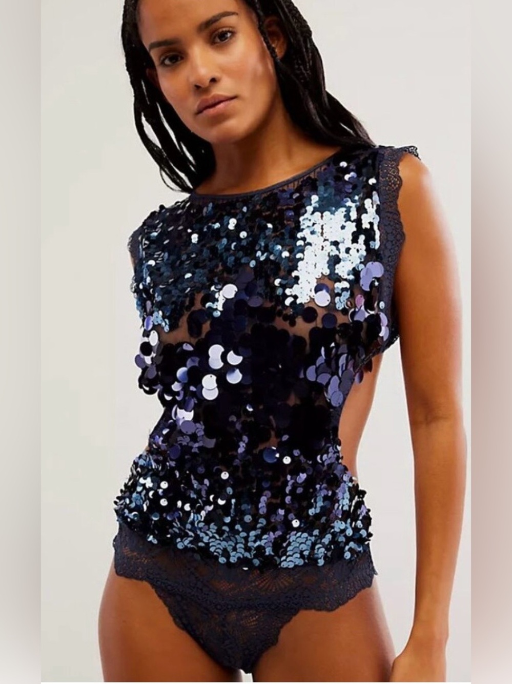 Free people intimately sequin bodysuit NWOT